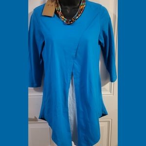 (NWT) Aria Handmade Blue Norma Tunic in sz S